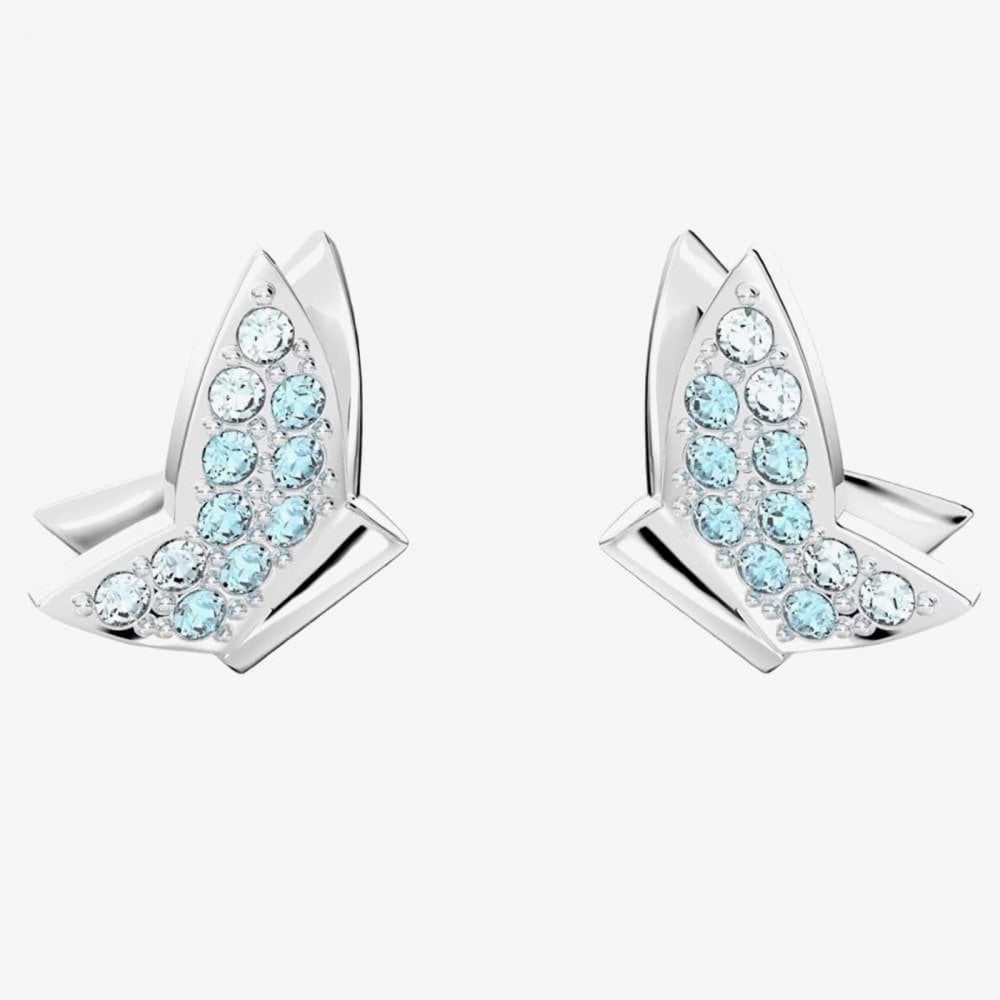 Swarovski Lilia Blue Butterfly Stud Earrings