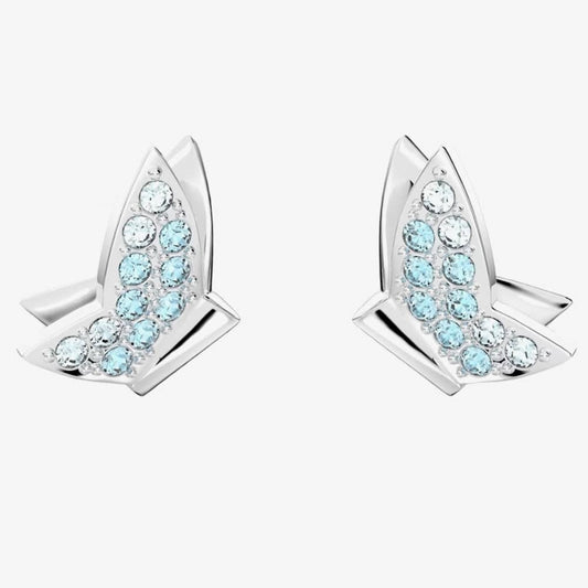 Swarovski Lilia Blue Butterfly Stud Earrings