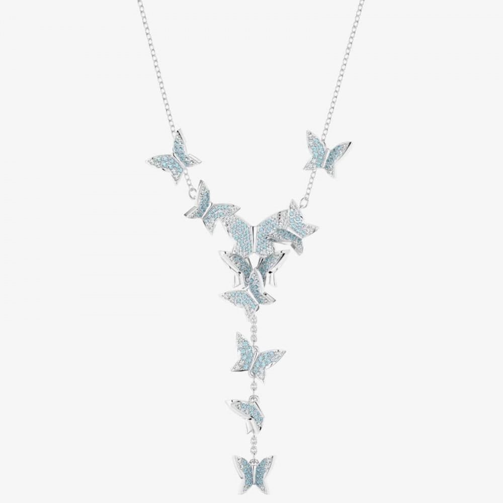 Swarovski Lilia Blue Y Butterfly Necklace