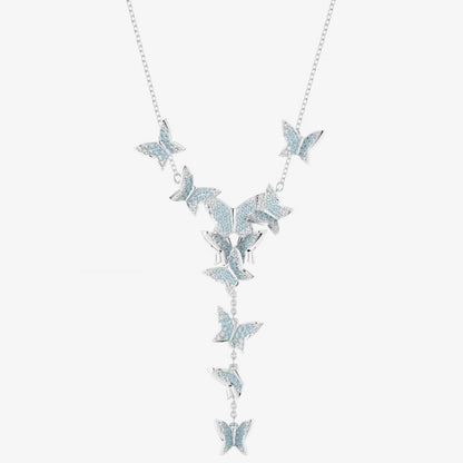 Swarovski Lilia Blue Y Butterfly Necklace