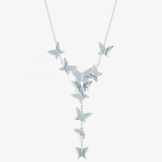 Swarovski Lilia Blue Y Butterfly Necklace
