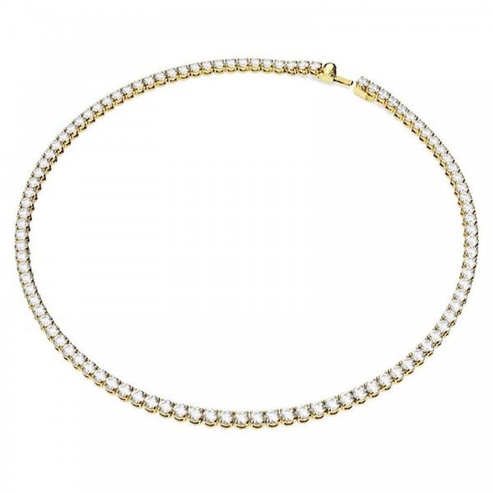 Swarovski Matrix Gold Tennis Necklace