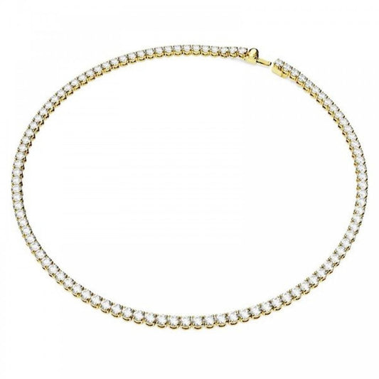 Swarovski Matrix Gold Tennis Necklace