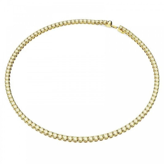 Swarovski Matrix Gold Tennis Necklace