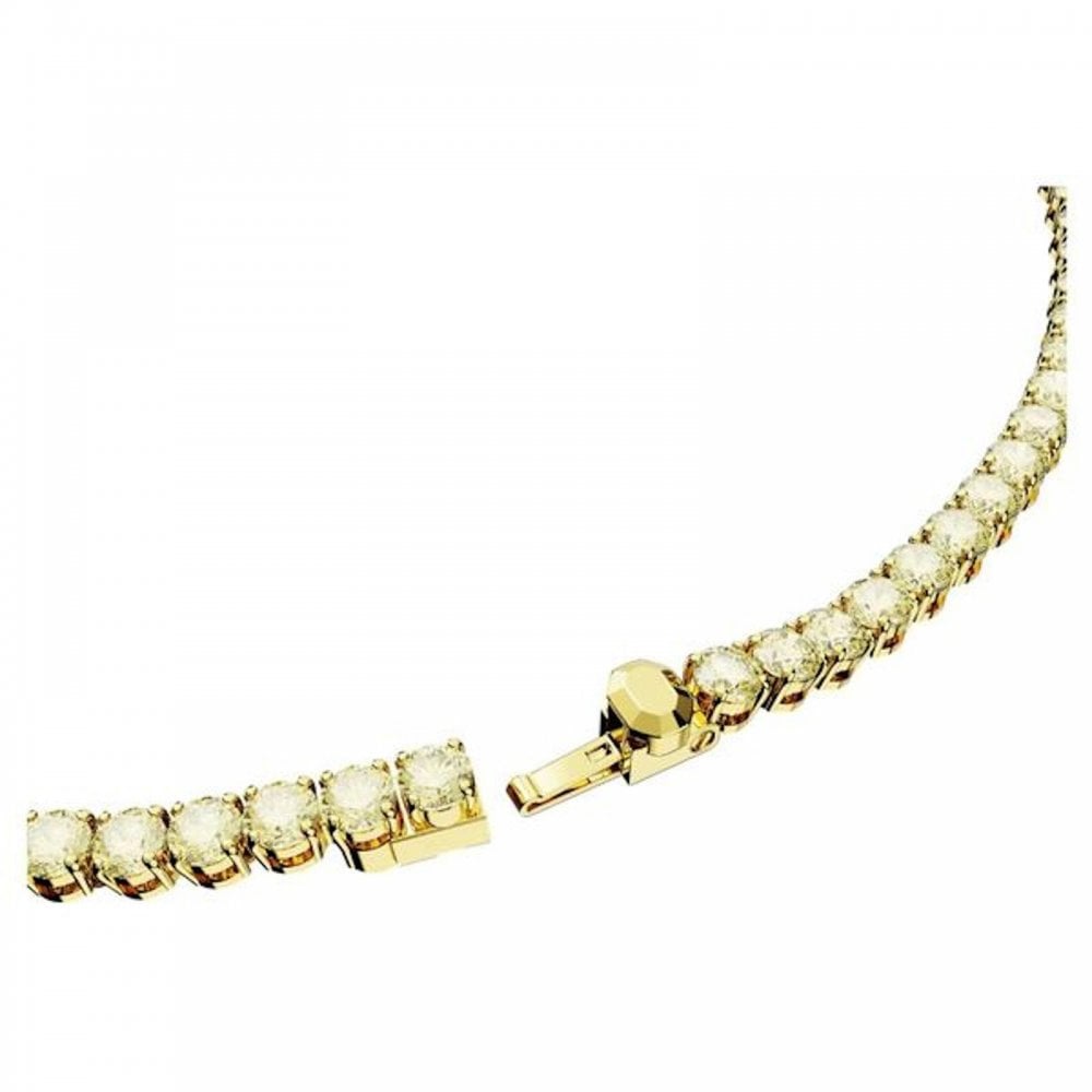 Swarovski Matrix Gold Tennis Necklace