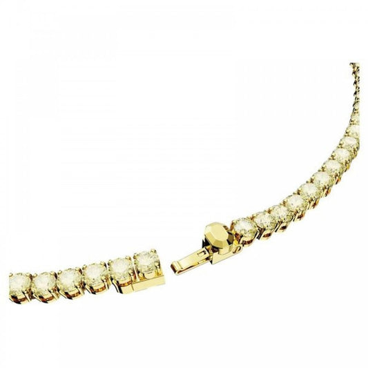 Swarovski Matrix Gold Tennis Necklace