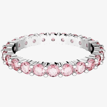 Swarovski Matrix Pink Ring Size 55