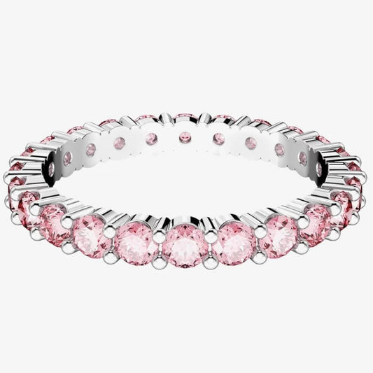 Swarovski Matrix Pink Ring Size 55