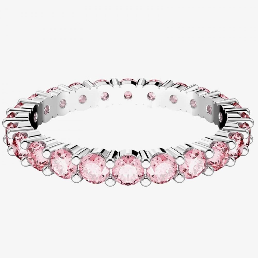 Swarovski Matrix Pink Ring Size 58
