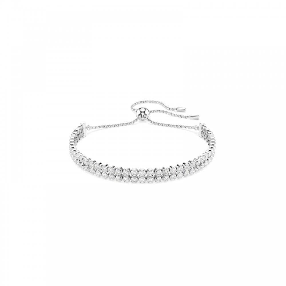 Swarovski Matrix White Crystal Tennis Bracelet M