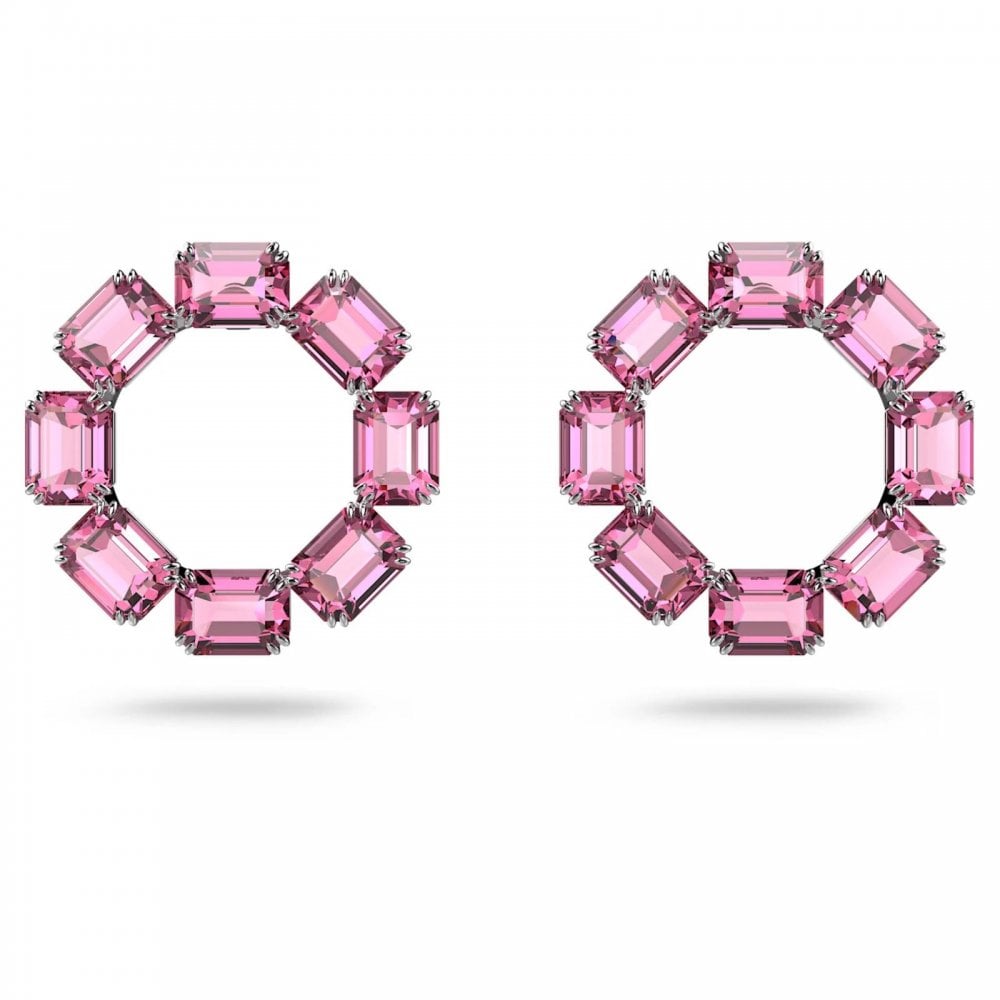 Swarovski Millenia Pink Hoop Earrings