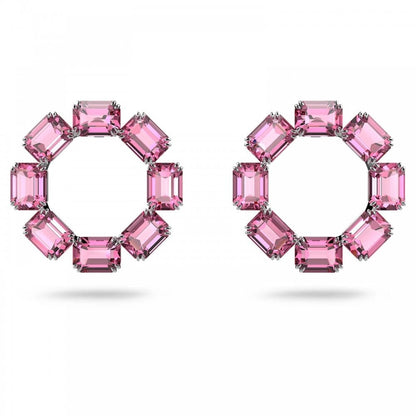 Swarovski Millenia Pink Hoop Earrings