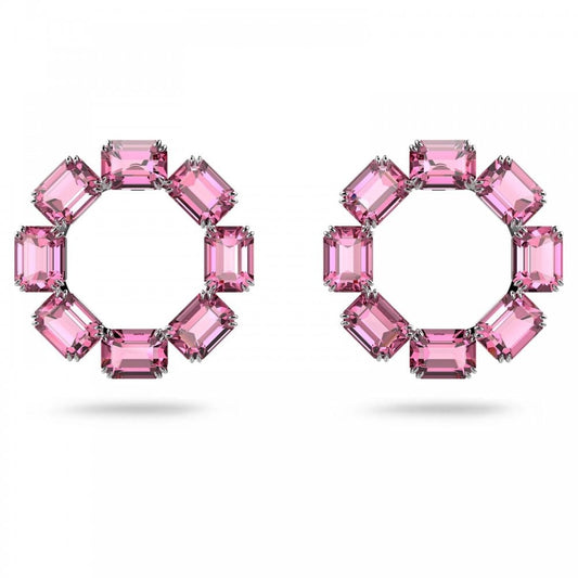 Swarovski Millenia Pink Hoop Earrings