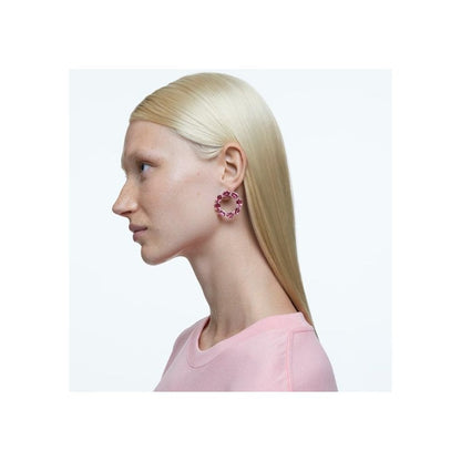 Swarovski Millenia Pink Hoop Earrings