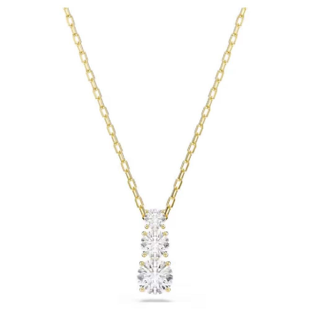 Swarovski Stilla Attract Round Cut Gold Plated Pendant