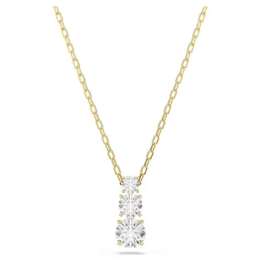Swarovski Stilla Attract Round Cut Gold Plated Pendant