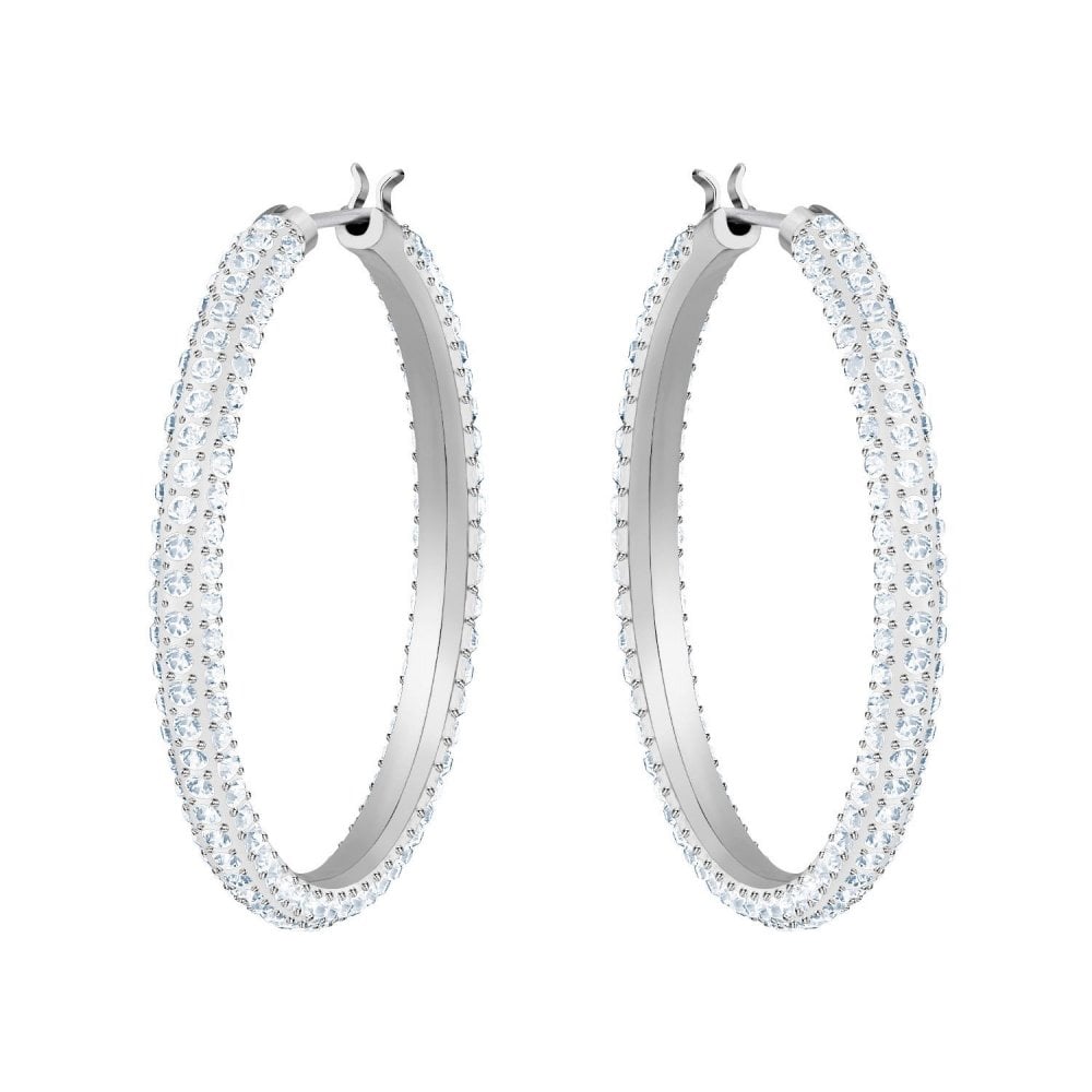 Swarovski Stone Hoop Earrings