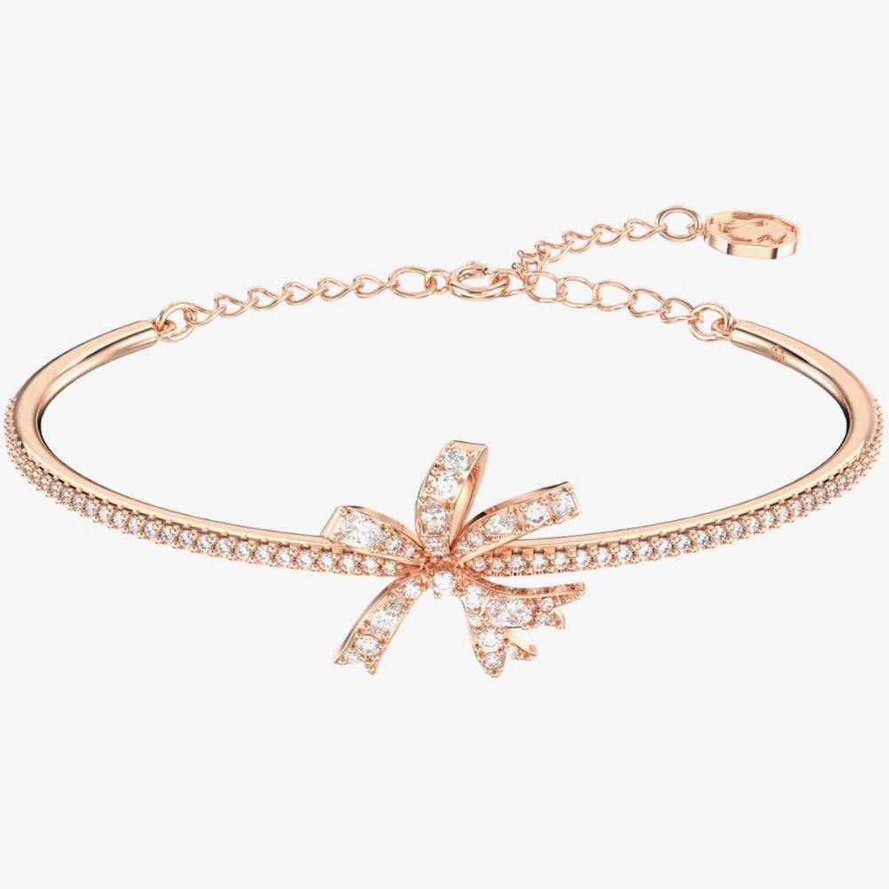 Swarovski Volta Rose Gold Plated Bow Bangle