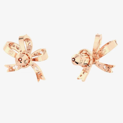 Swarovski Volta Rose Gold Plated Bow Earrings