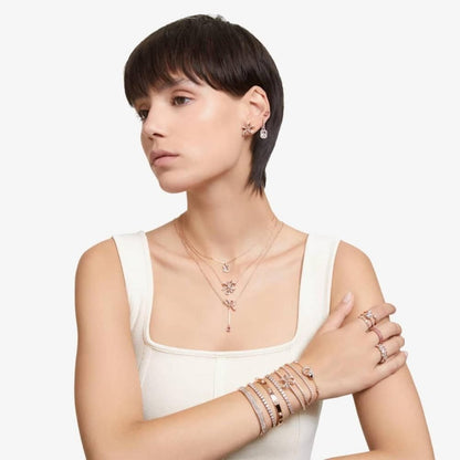 Swarovski Volta Rose Gold Plated Bow Earrings