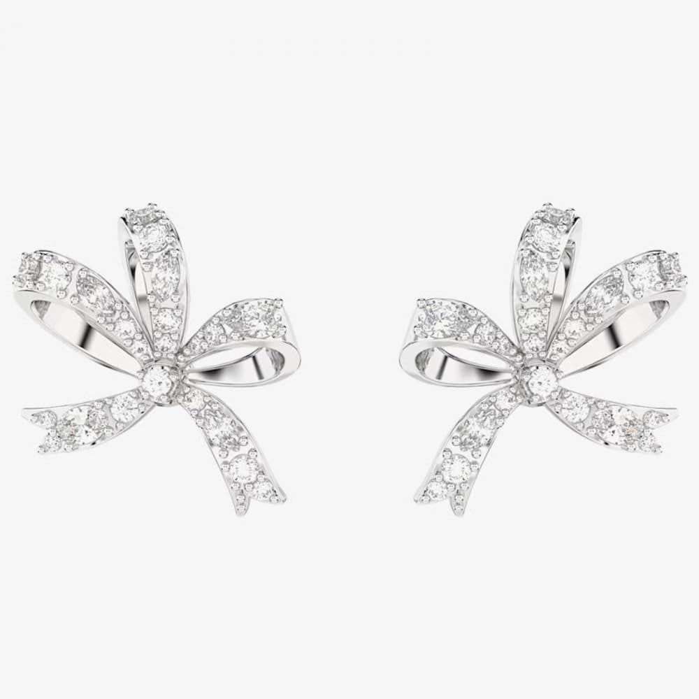 Swarovski Volta White Bow Earrings