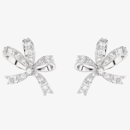 Swarovski Volta White Bow Earrings