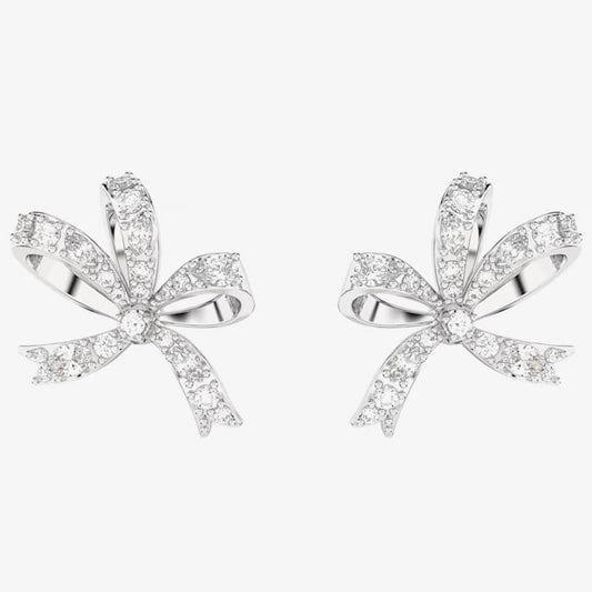 Swarovski Volta White Bow Earrings
