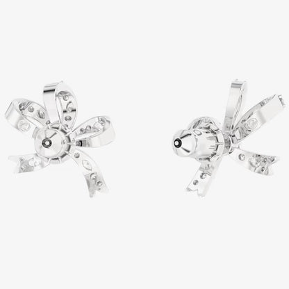 Swarovski Volta White Bow Earrings
