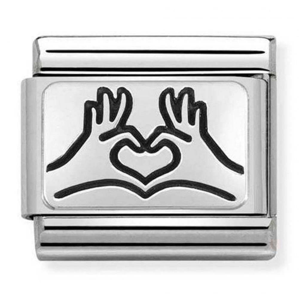The Nomination CLASSIC Composable Plates Hands To Heart Charm