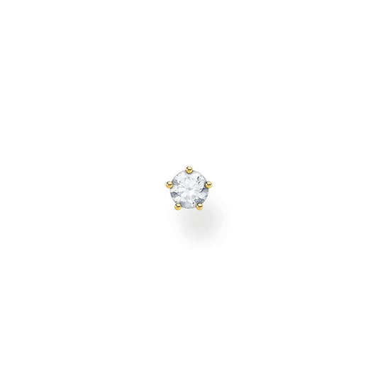 Thomas Sabo Silver and Gold CZ Single Ear Stud