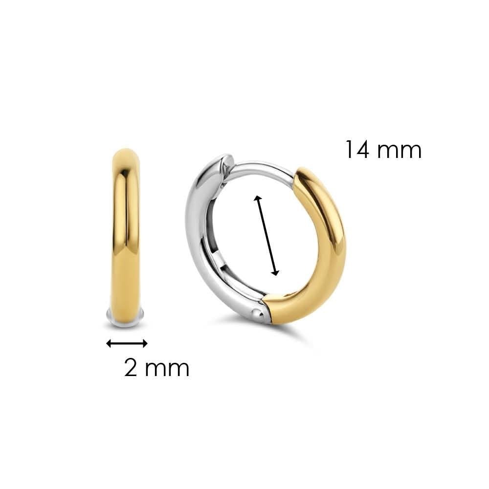 Ti Sento 14mm Gold Plated Hoop Earrings