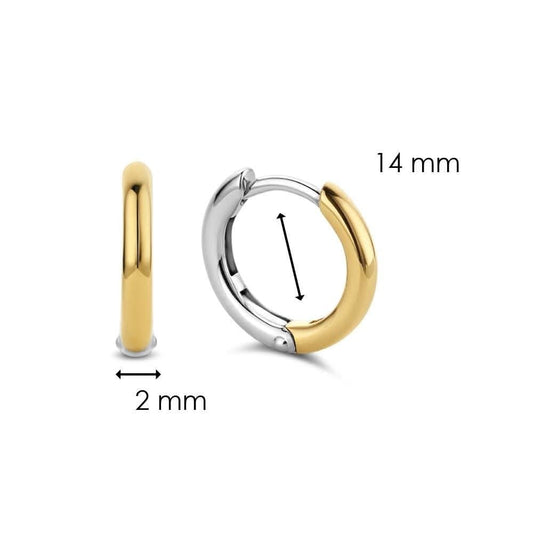 Ti Sento 14mm Gold Plated Hoop Earrings