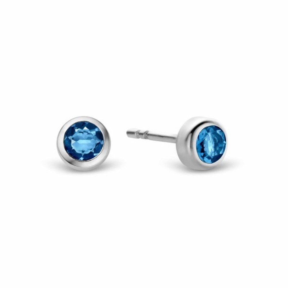 Ti Sento Blue Crystal Stud Earrings