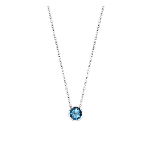 Ti Sento Blue Stone Silver Necklace