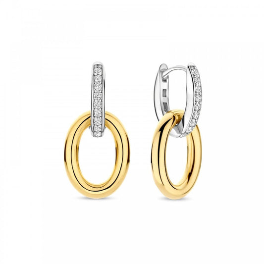 Ti Sento Double Drop Hoop Earrings