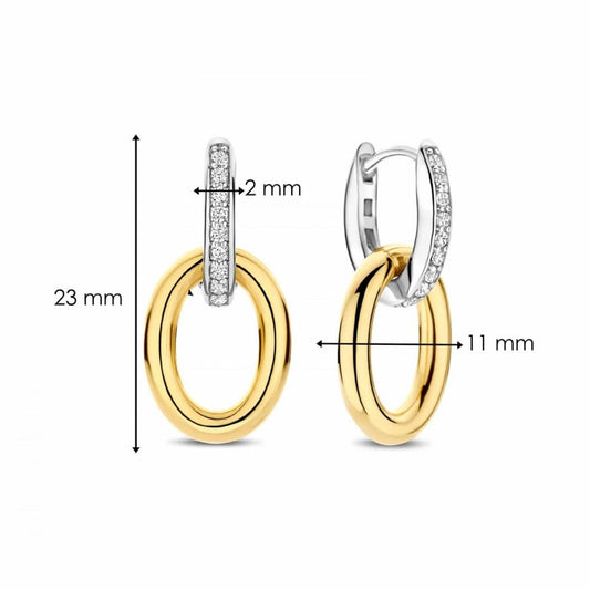 Ti Sento Double Drop Hoop Earrings