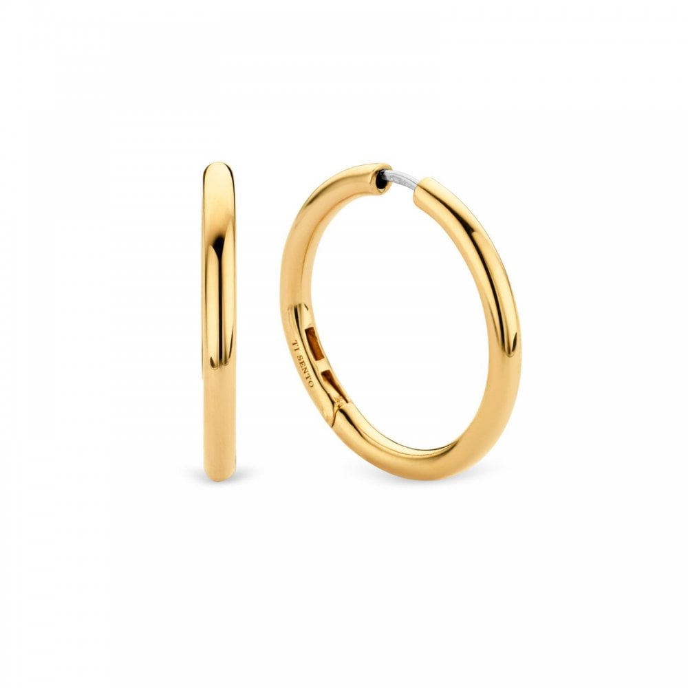 TI SENTO Gold Plated Hoop Earrings