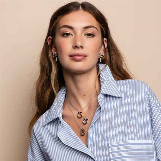 Ti Sento Gold Plated Zirconia Twist Drop Earrings