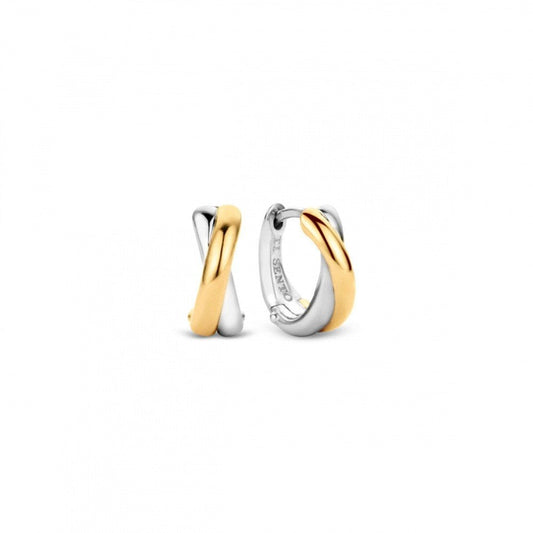 TI SENTO Kiss Two Tone Gilded Earrings