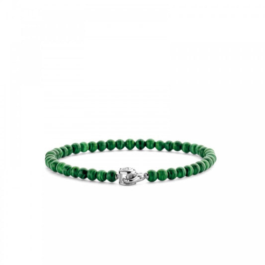 Ti Sento Malachite Green Bead Bracelet