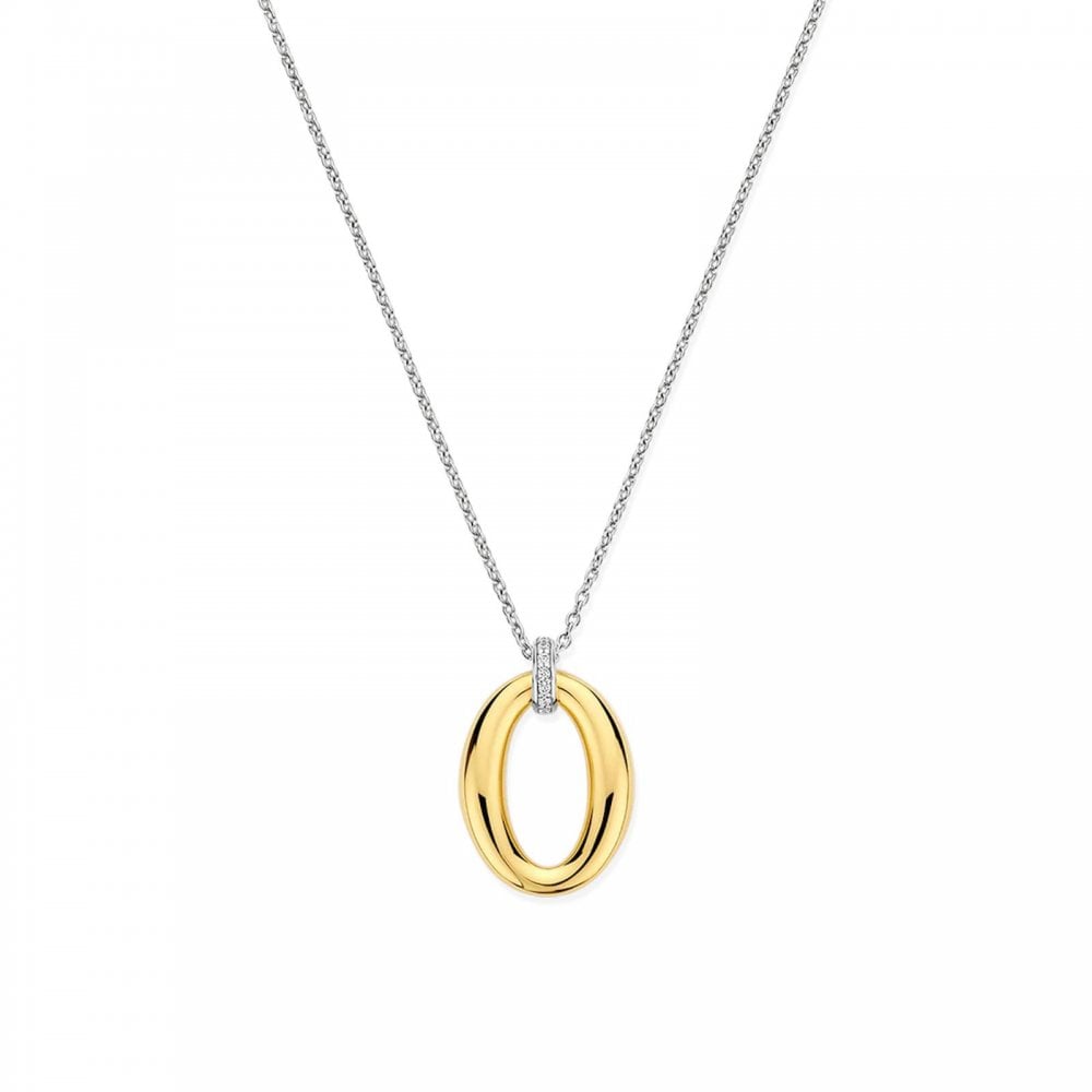 Ti Sento Oval Gold Plated Pendant
