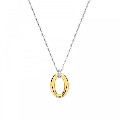 Ti Sento Oval Gold Plated Pendant
