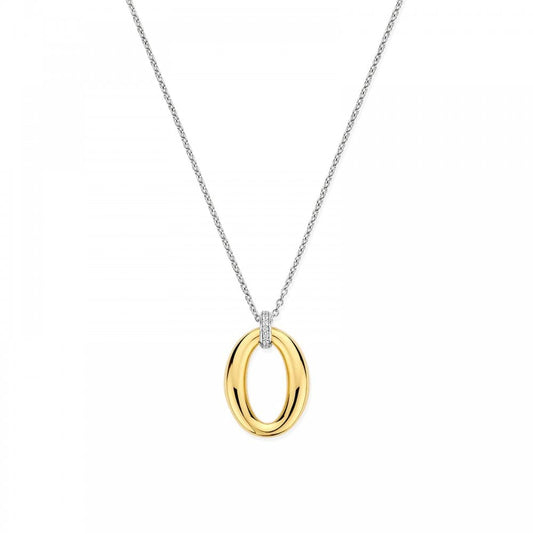 Ti Sento Oval Gold Plated Pendant