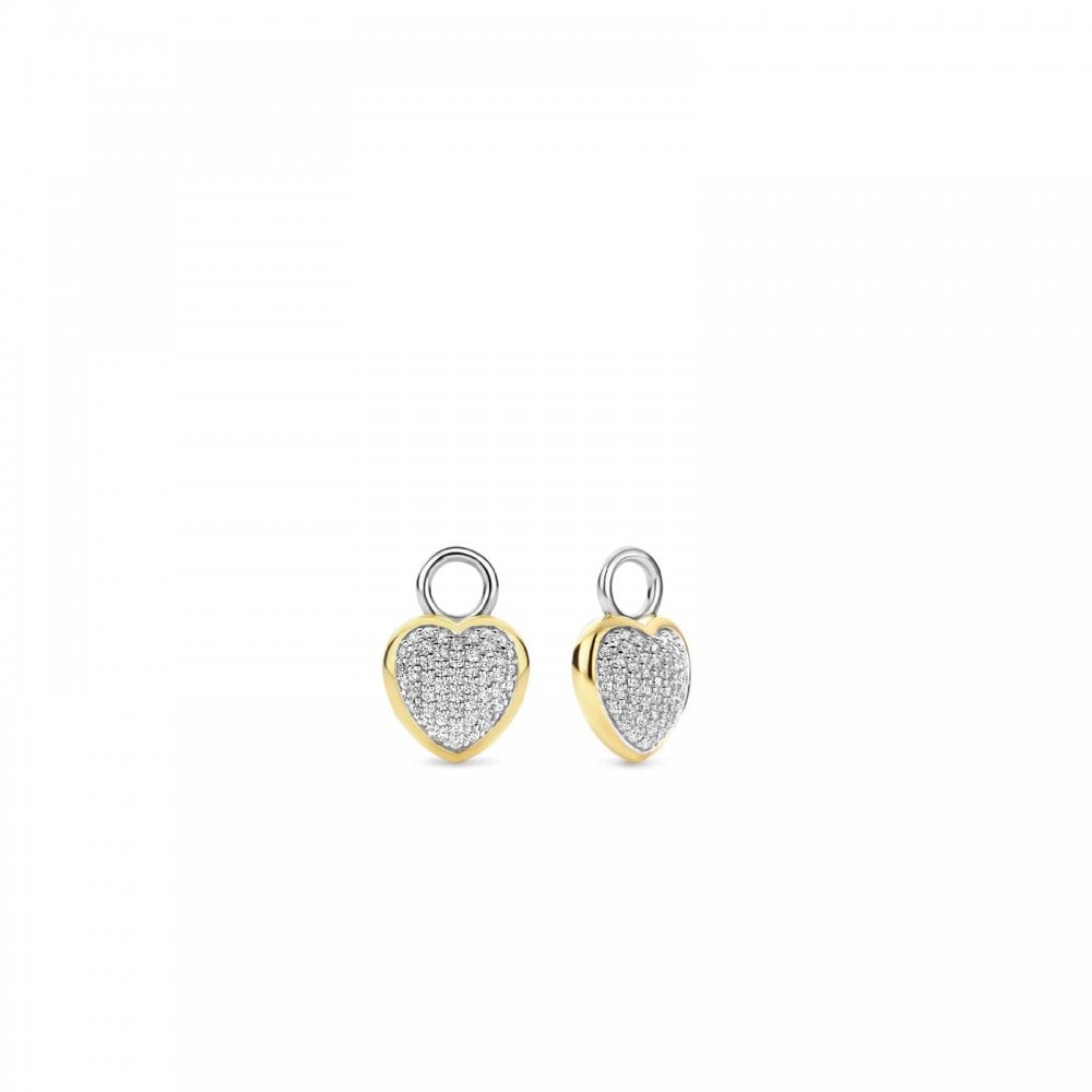 TI SENTO Pave Heart Earcharms