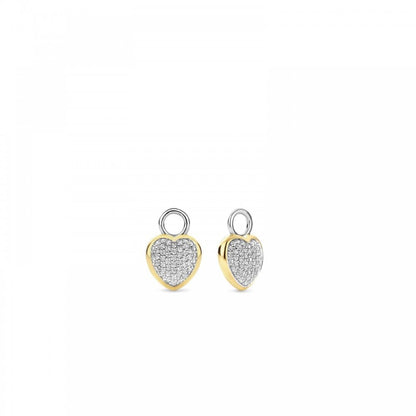 TI SENTO Pave Heart Earcharms