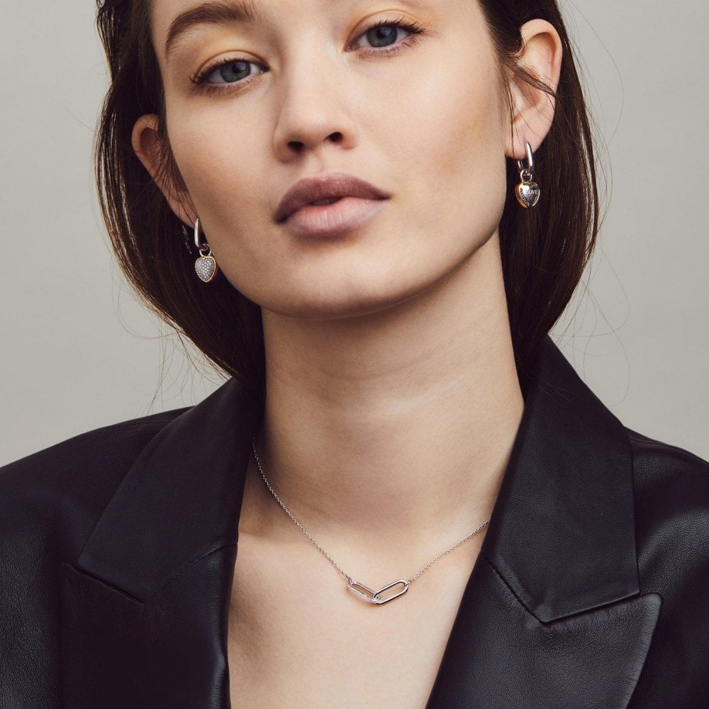 TI SENTO Pave Heart Earcharms
