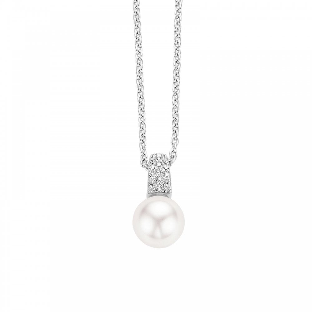 TI SENTO Pave Pearl Necklace