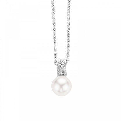 TI SENTO Pave Pearl Necklace