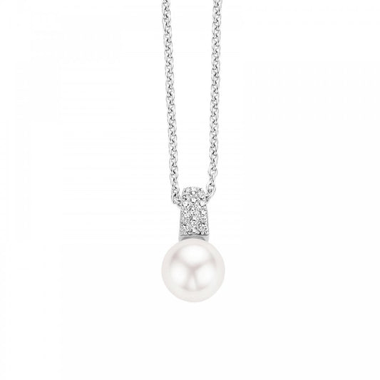TI SENTO Pave Pearl Necklace