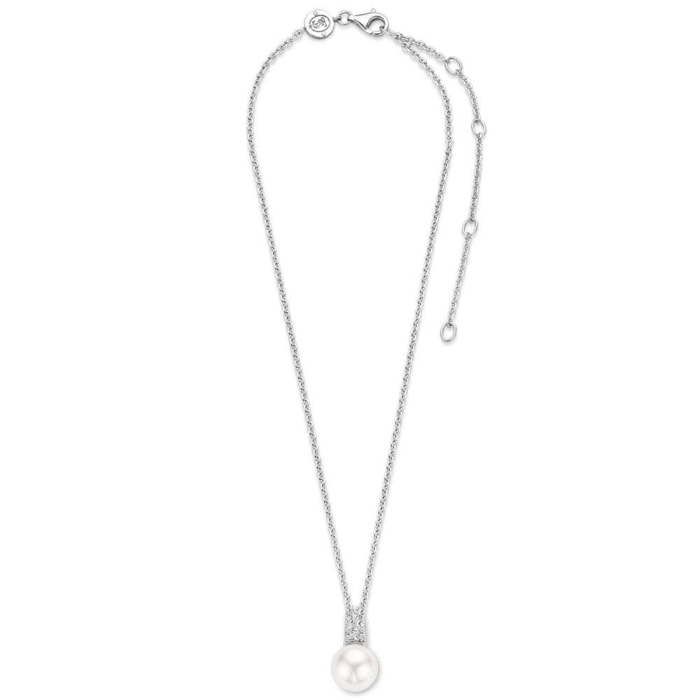 TI SENTO Pave Pearl Necklace
